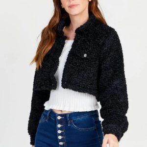Altar'd State Verona Cropped Black Jacket - Large - NWT